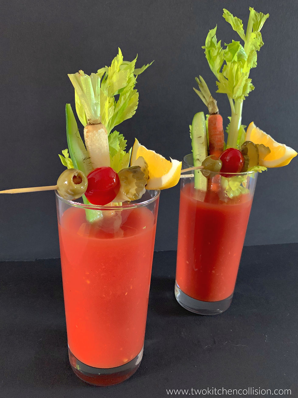 Bloody Mary, A Drinkable Salad (V, GF) www.twokitchencollision.com