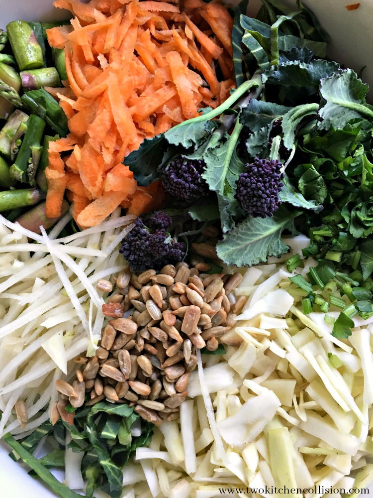 Spring Green Detox Salad www.twokitchencollision.com