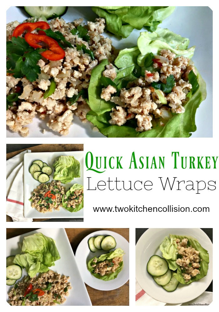 Quick Asian Turkey Lettuce Wraps aka Larb www.twokitchencollision.com