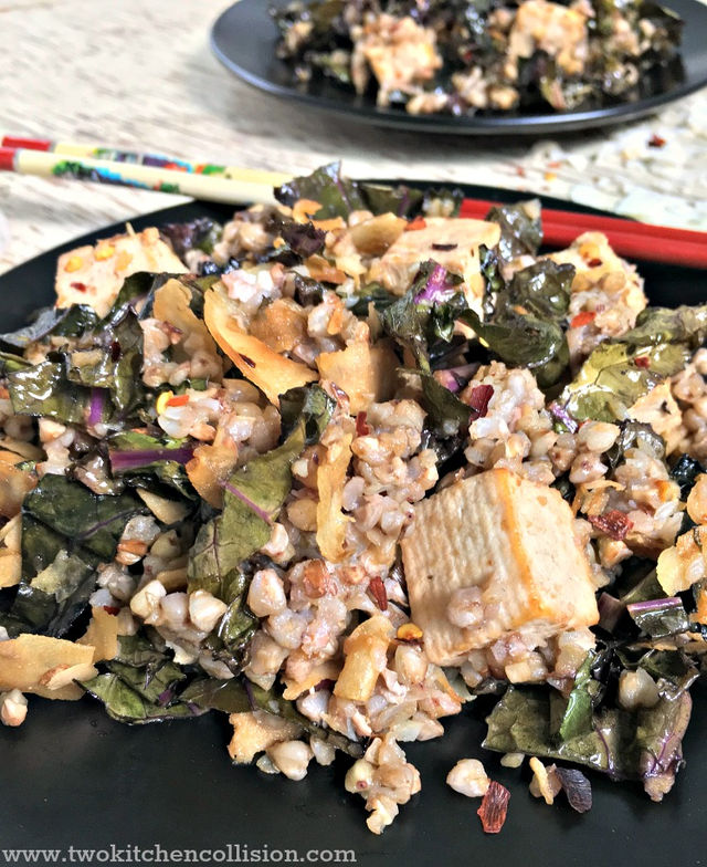 Asian Toasted Kale with Tofu & Buckwheat