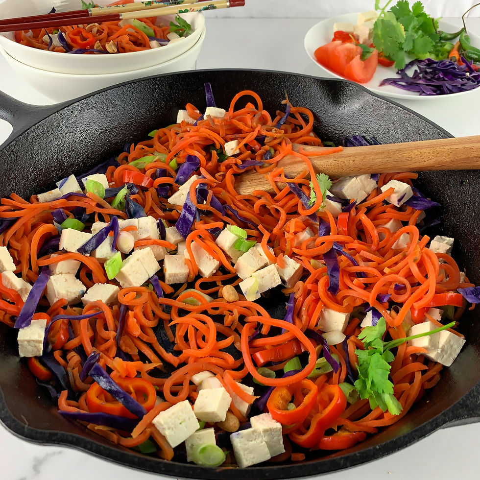 Easy Carrot Noodles with Peanut Sauce www.twokitchencollision.com
