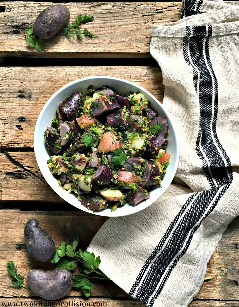Fresh Herb Potato Salad www.twokitchencollision.com