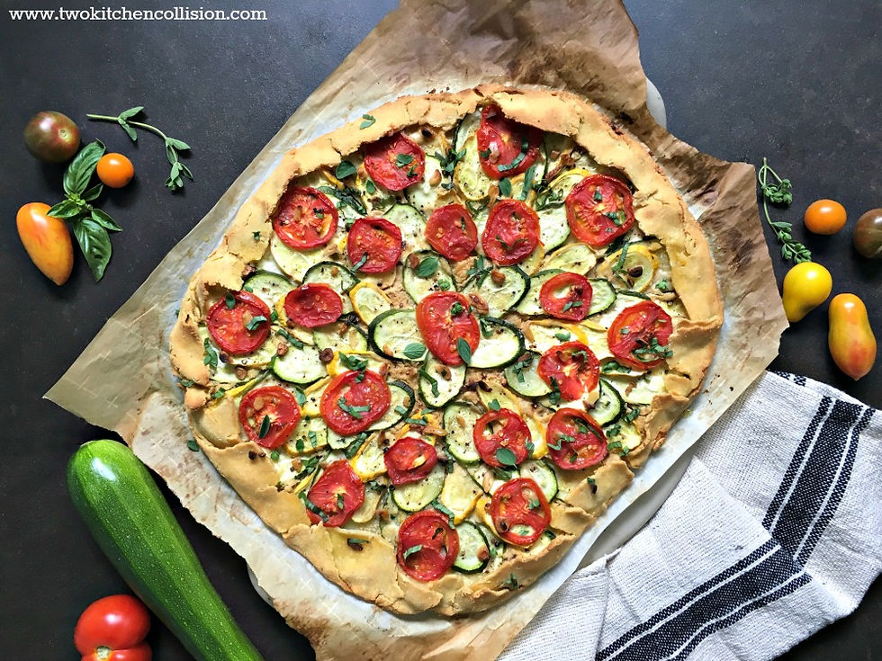 Zucchini and Tomato Galette www.twokitchencollision.com