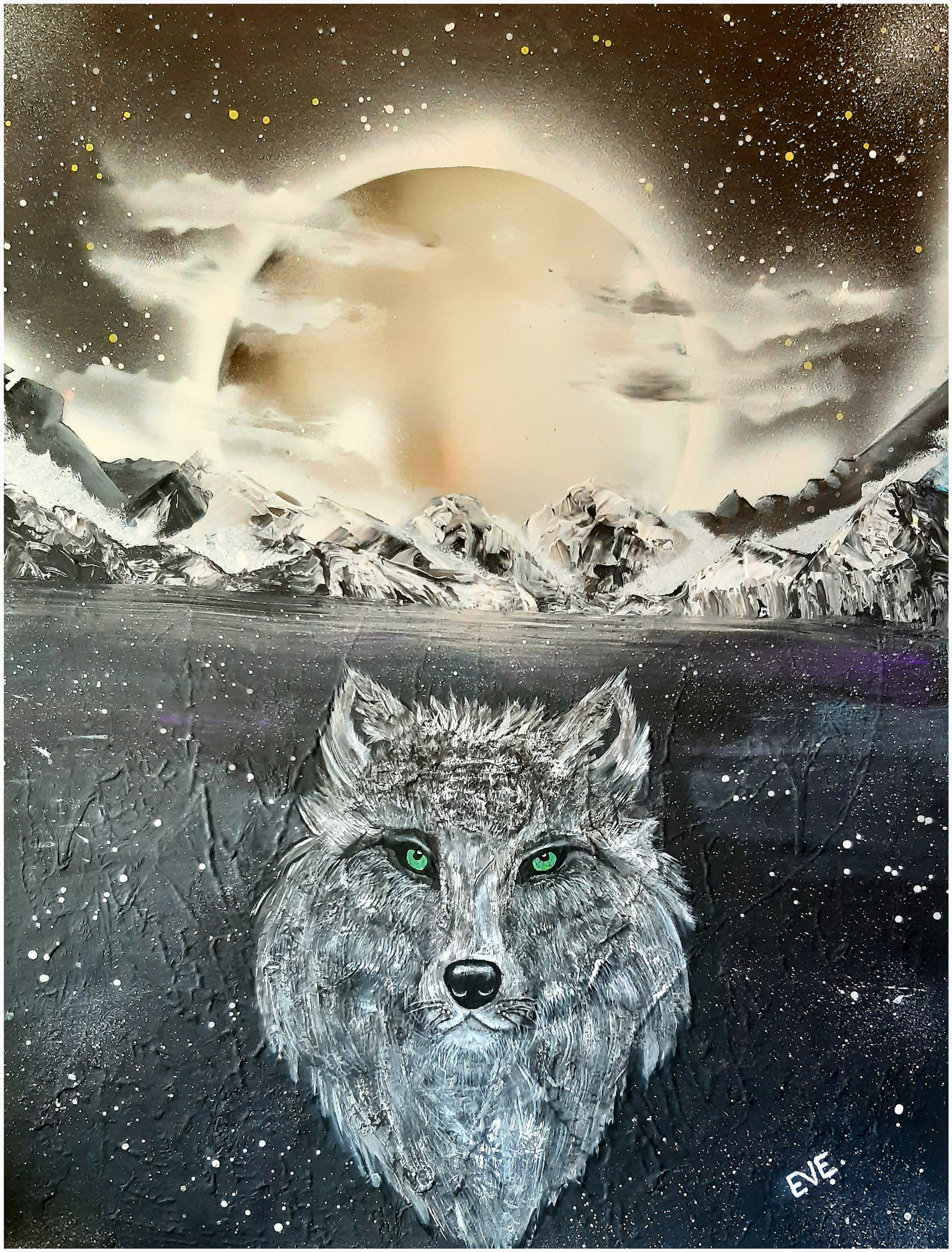 LOUP Réalisme allié avec techniques intuitives sur plexis