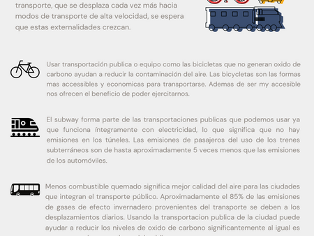Como usar transportacion publica ayuda al medio ambiente.