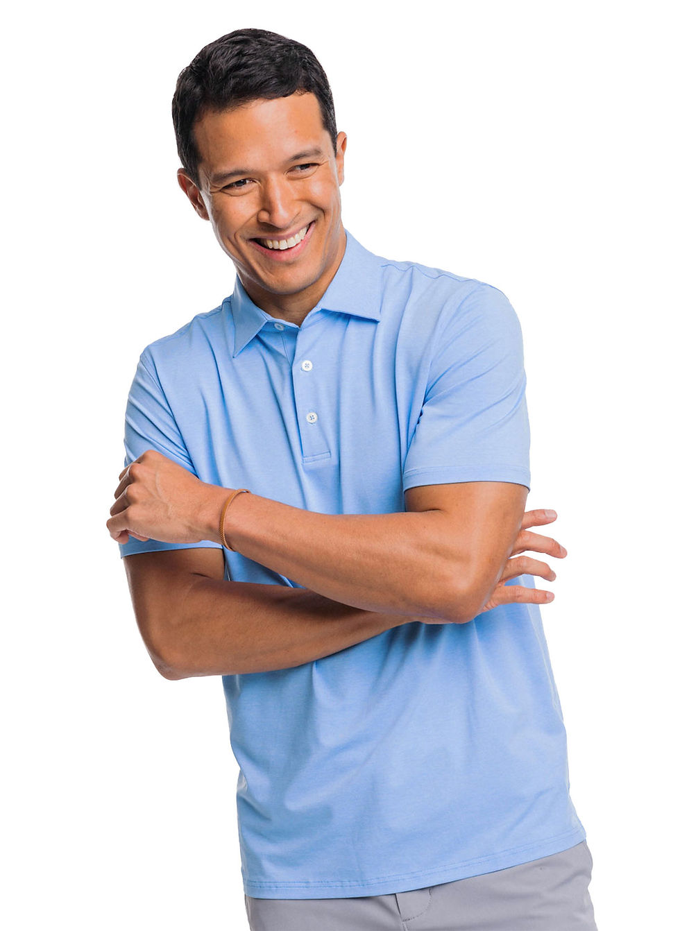 Thumbnail: Southern Tide Mens Brrr-eeze Heather Performance Polo 6qty