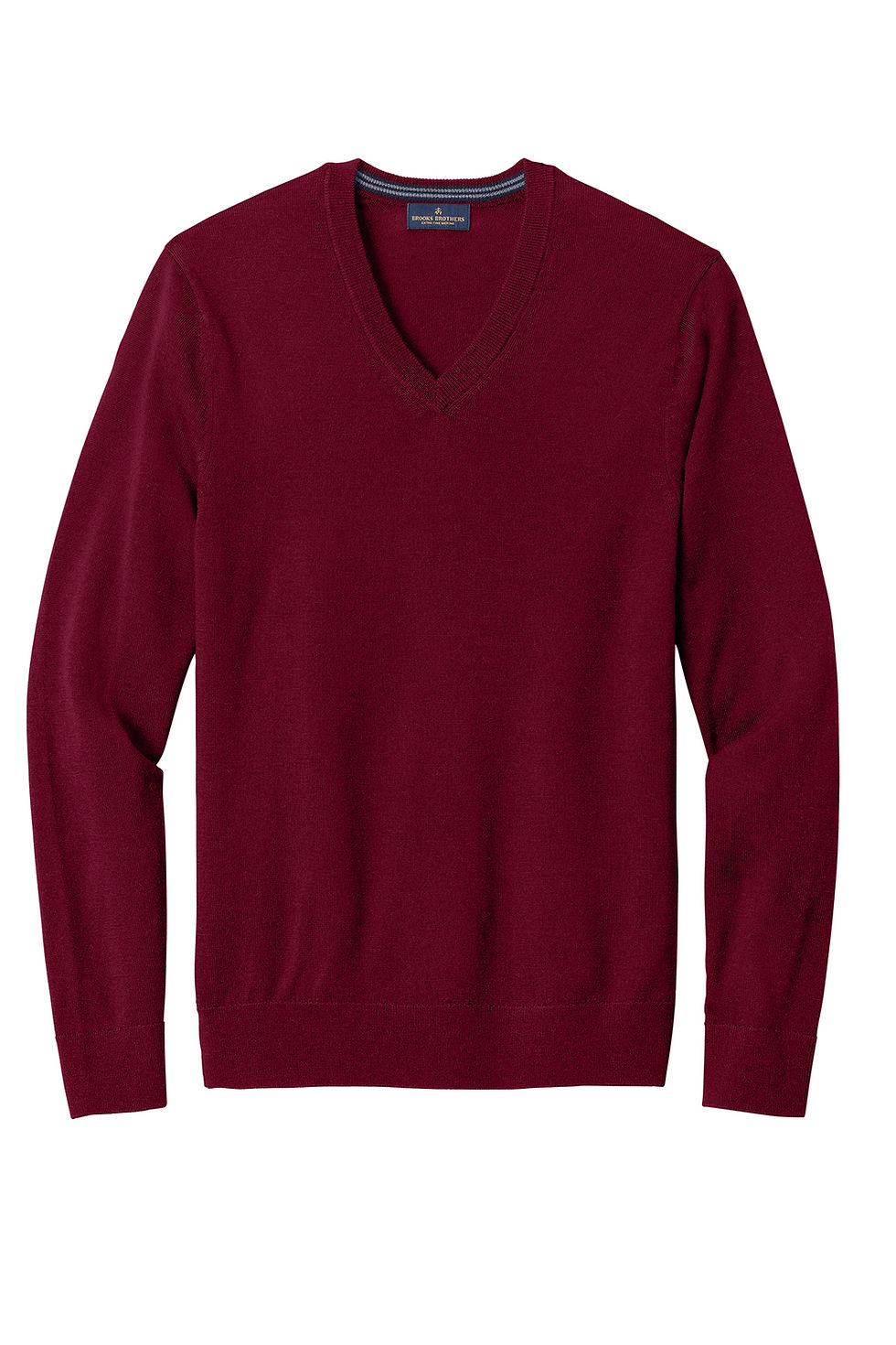Thumbnail: Brooks Brother Washable Merino V-Neck Sweater
