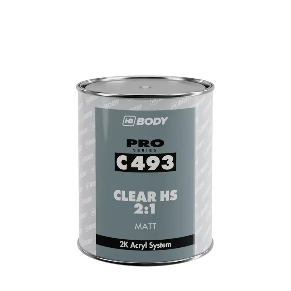HB Body C493 Matt Clear HS + H753 Normal Hardener Kit - 1.5Ltr