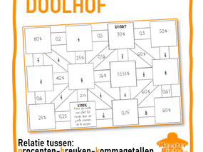 Doolhof breuken-procenten-kommagetallen