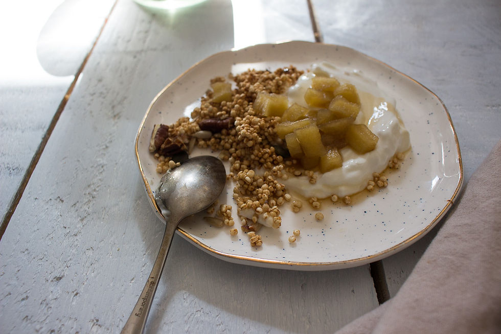 Apple Quinoa Granola Bowls