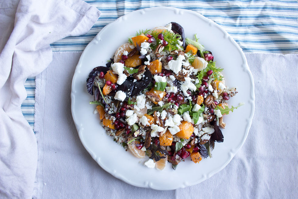 Image of butternut squash and feta salad