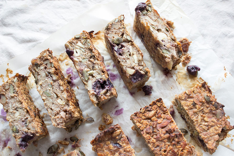 Nutty Seedy Blueberry Granola Bars