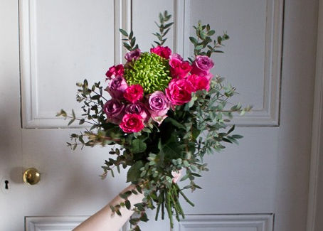 HOMEMADE ROSE & EUCALYPTUS BOUQUET