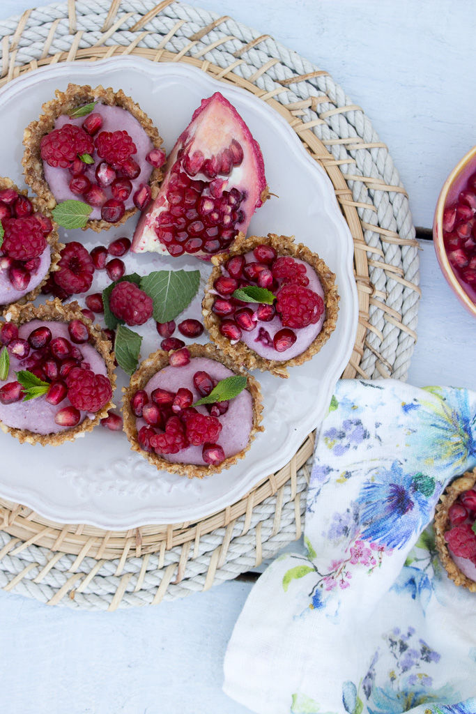 Frozen Raspberry & Pomegranate Tarts