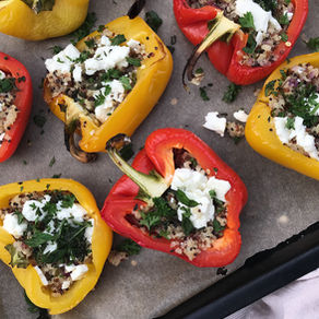 QUINOA STUFFED PEPPERS WITH FETA