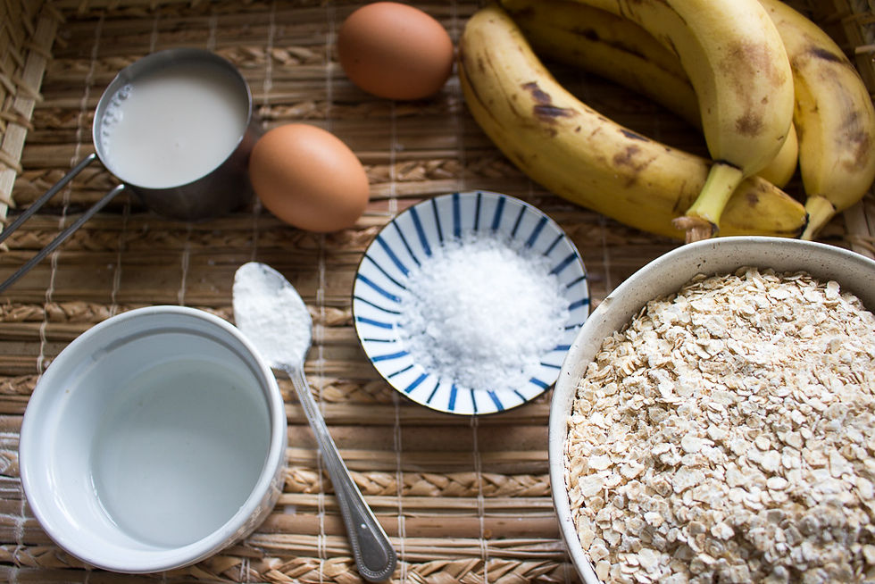 Image of banana bread ingredients