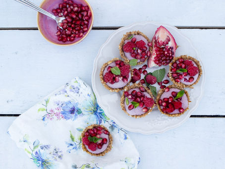 FROZEN RASPBERRY & POMEGRANATE TARTS