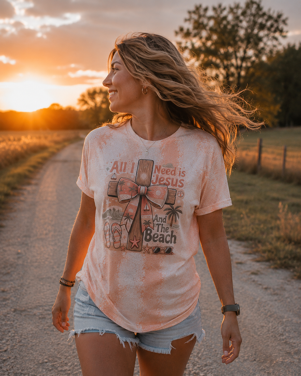 Thumbnail: All I Need Is Jesus & the Beach Graphic Tee