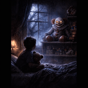 animation poltergeist clown spinning gif.gif