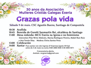 La asociación Mulleres Cristiás Galegas Exeria (MCG Exeria) celebra su 30º aniversario