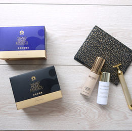 南部奈米珍珠美白修護晚霜包裝紙盒,高雄抗皺精華乳霜彩盒工廠,台南胺瓶彩盒