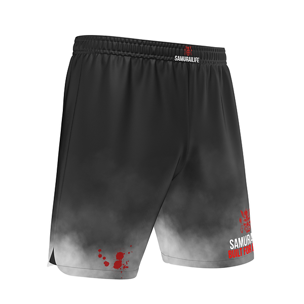 SamuraiLife MMA shorts black with smoke