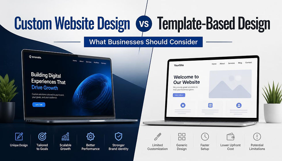 Custom Website Design vs Template-Based Design: What Businesses Should Consider