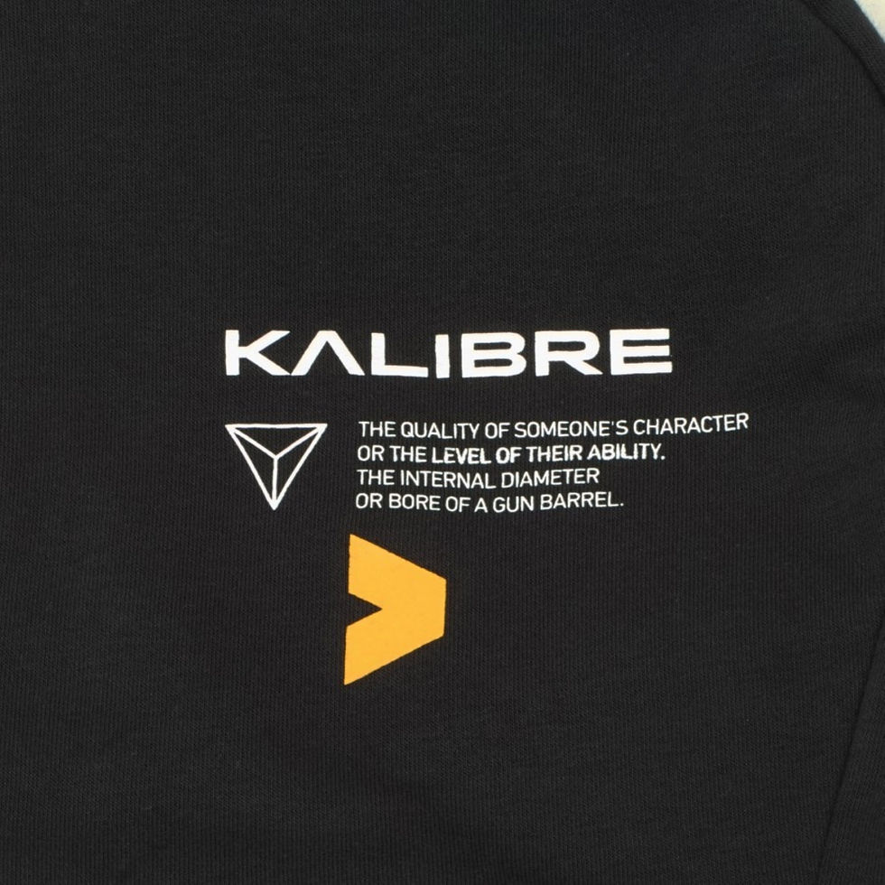 Thumbnail: Men's Black Jacket Rugged fleece Pullover Cross Hoodie Kalibre Merch