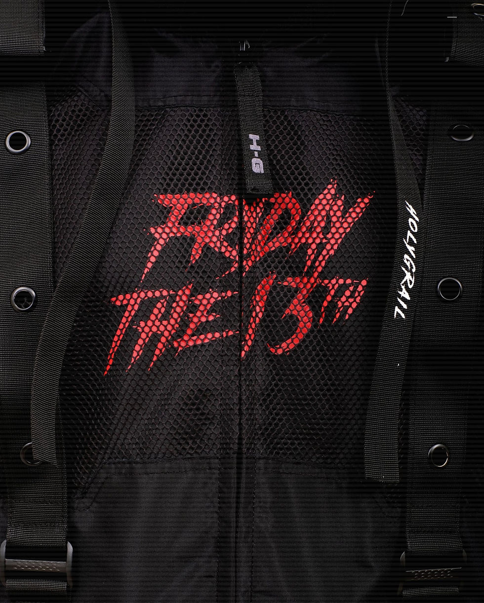 Thumbnail: Men's Techwear Black Halloween friday the 13th Bomber Jacket Hoodie H.G.B.X.FT13