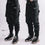 Thumbnail: Men's Women's Black Streetwear Techwear Heavy Cargo Pants Kremlin CONNECTED