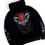 Thumbnail: Men's Black Jacket Buckle Strap Rugged fleece Pullover Cross Hoodie Crimson