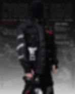 Thumbnail: Men's Techwear Black Jacket Hoodie Full Zip Buckle Holygrail H-G.B/PNX BLCK