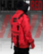 Thumbnail: Men's Techwear Red Jacket Hoodie Full Zip Buckle Holygrail H.G.B-05/RED
