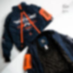 Thumbnail: Men's Blue Navy Jacket Hoodie Bomber School Full Zip KREMLIN x NEVERTOOLAVISH