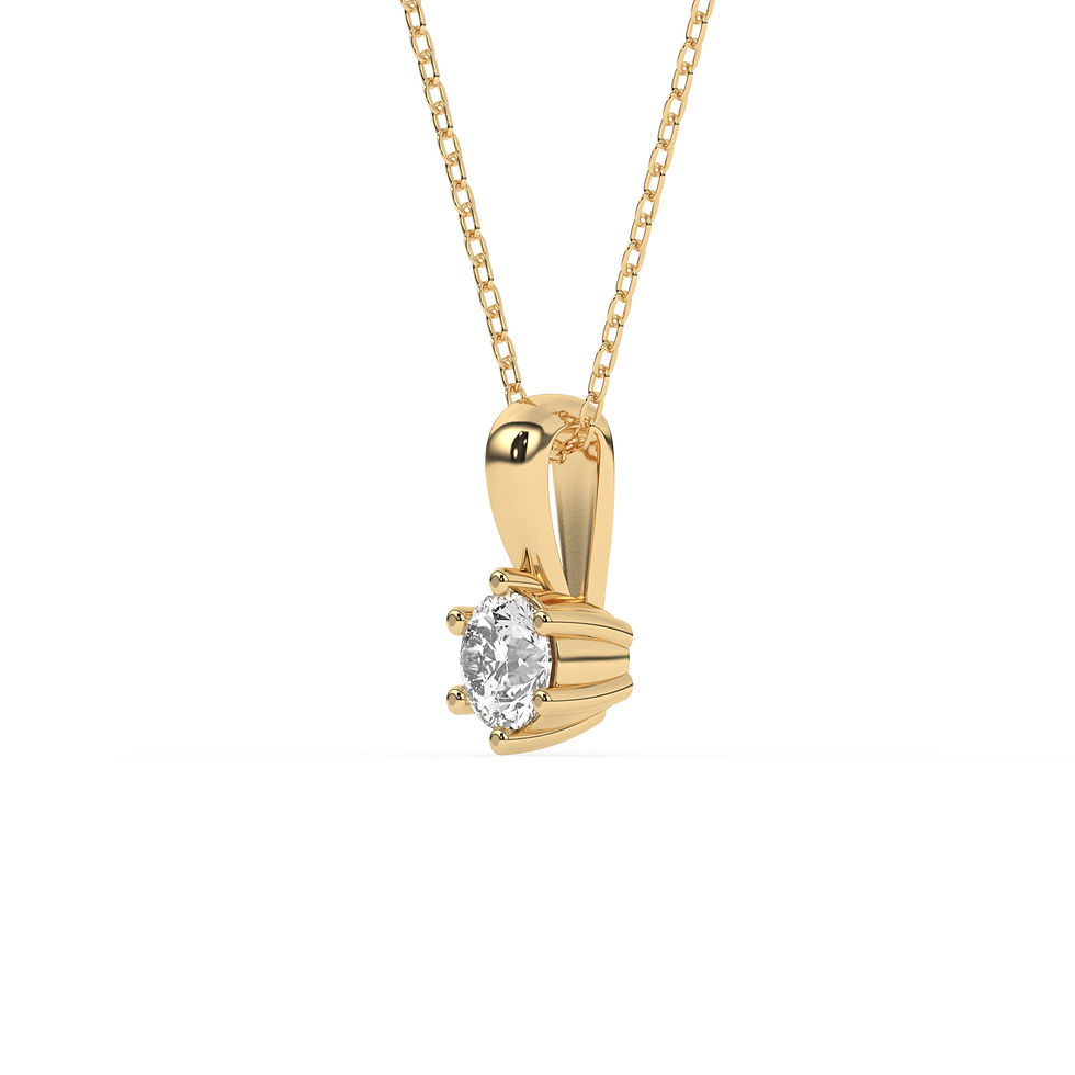 Thumbnail: Necklace with pendant 6-claw setting
