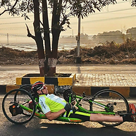 Stefan Voormans mit Handbike