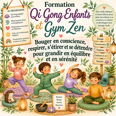 Formation Qi Gong enfants, Gym zen et Zen art - de 3 à 14 ans