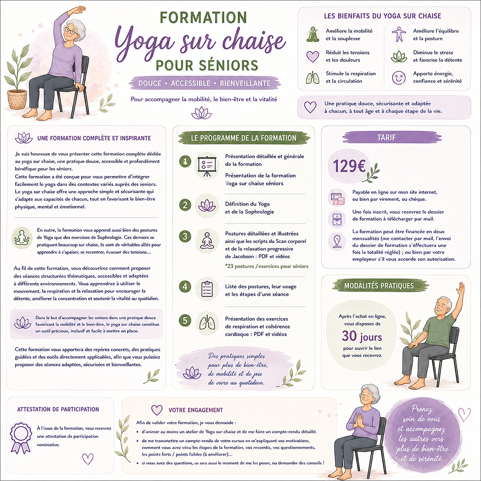 Miniature : Formation Yoga sur chaise pour seniors