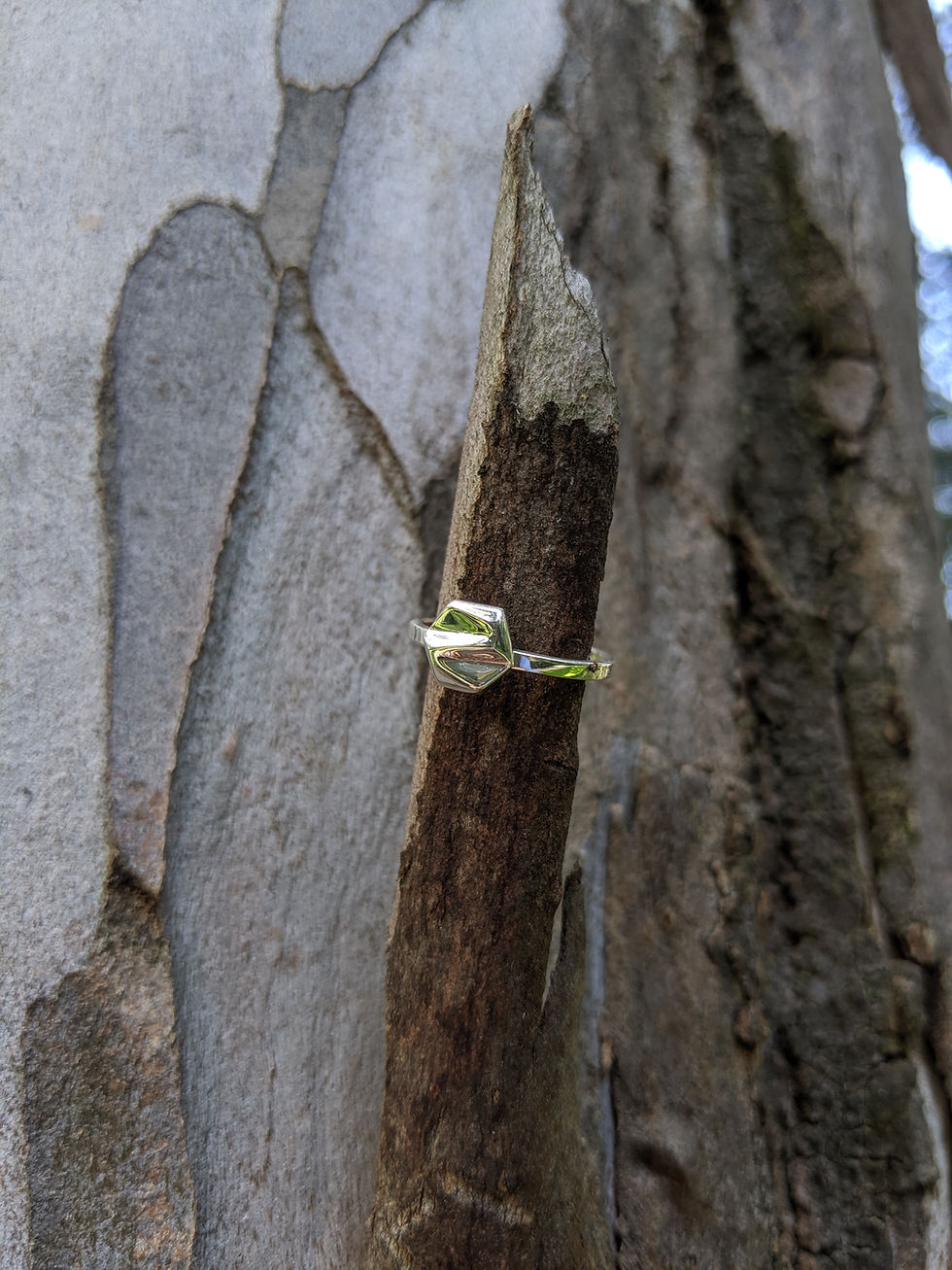 Miniatura: Anillo hexágono chico