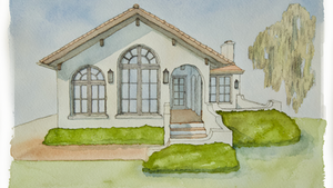 Spanish Colonial Revival Hand Render