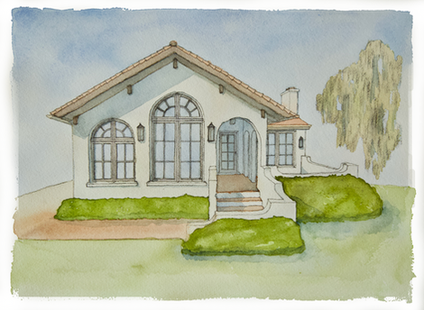 Spanish Colonial Revival Hand Render