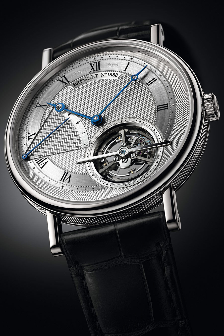Photo d'une Montre Breguet possédant un tourbillon.