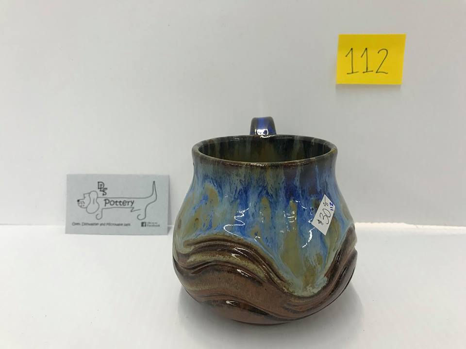 Thumbnail: Wheat Field Waves Brown/Blue Mug #112
