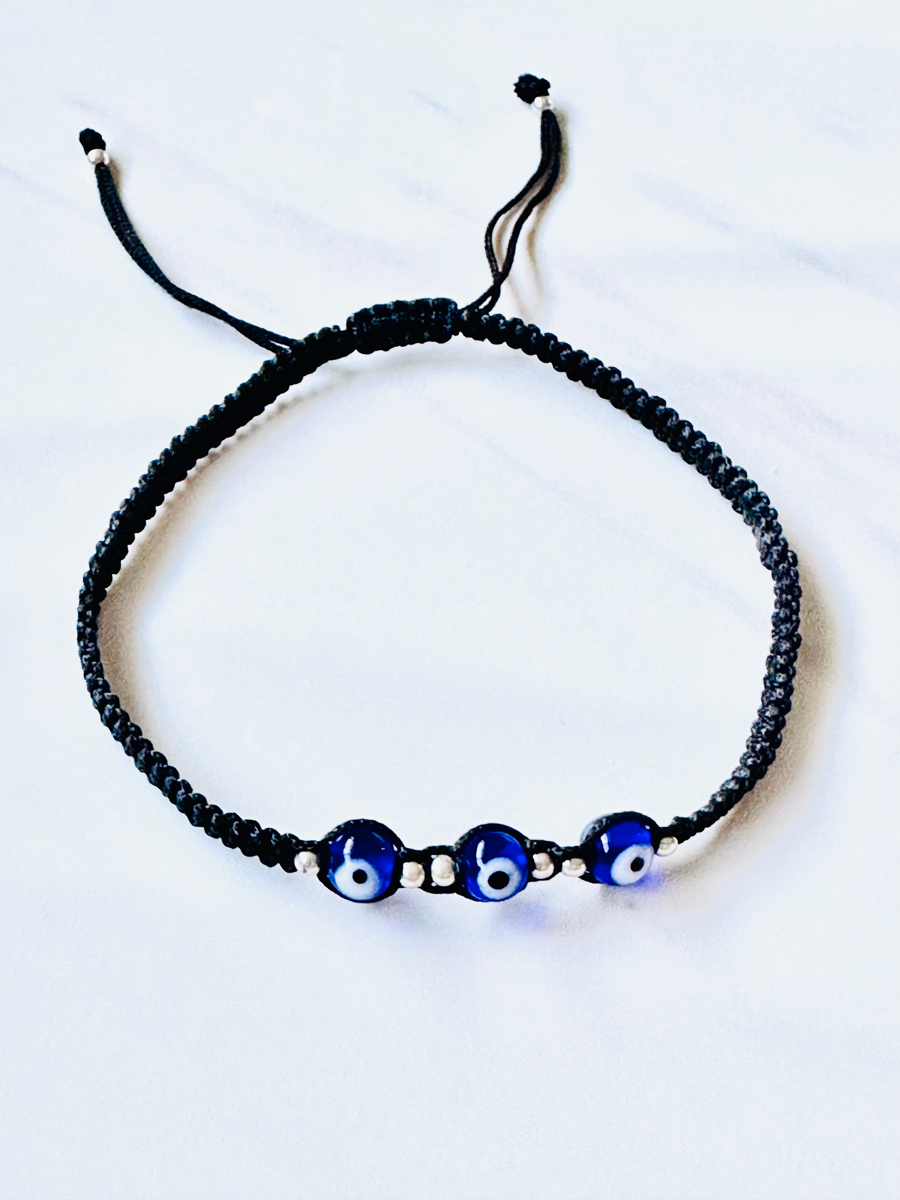 Triple Evil Eye Anklet Adult 