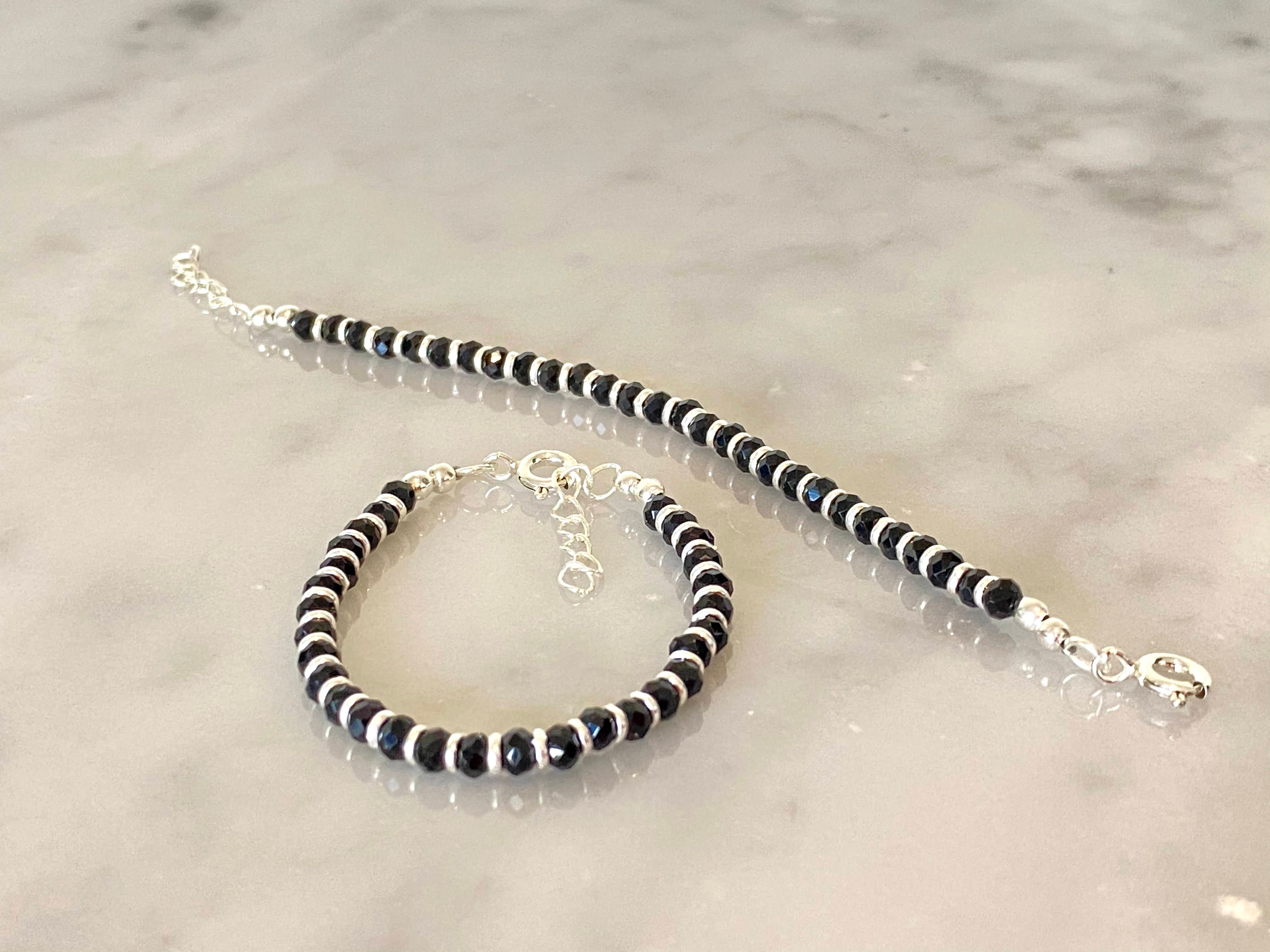 Black Beaded Silver Nazariyas