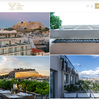 The Athens Gate Hotel and it's view of the Acropolis