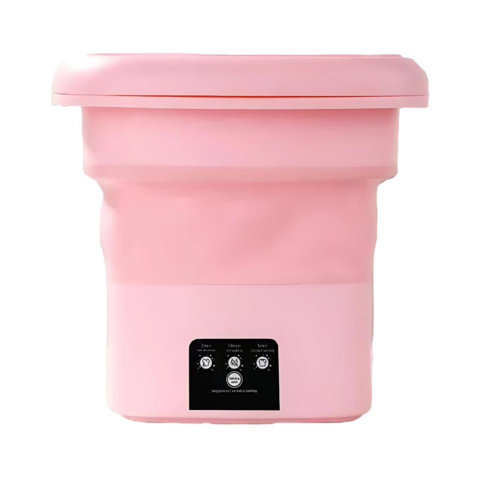 Mini Máquina Lavar Roupas Lavadora Balde Dobrável Portátil