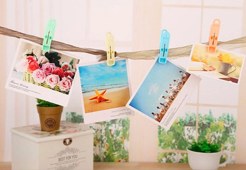 Miniatura: Prendedores De Roupas Coloridos Plástico 12 Peças