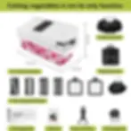 15-in-1 food chopper with blades and accessories