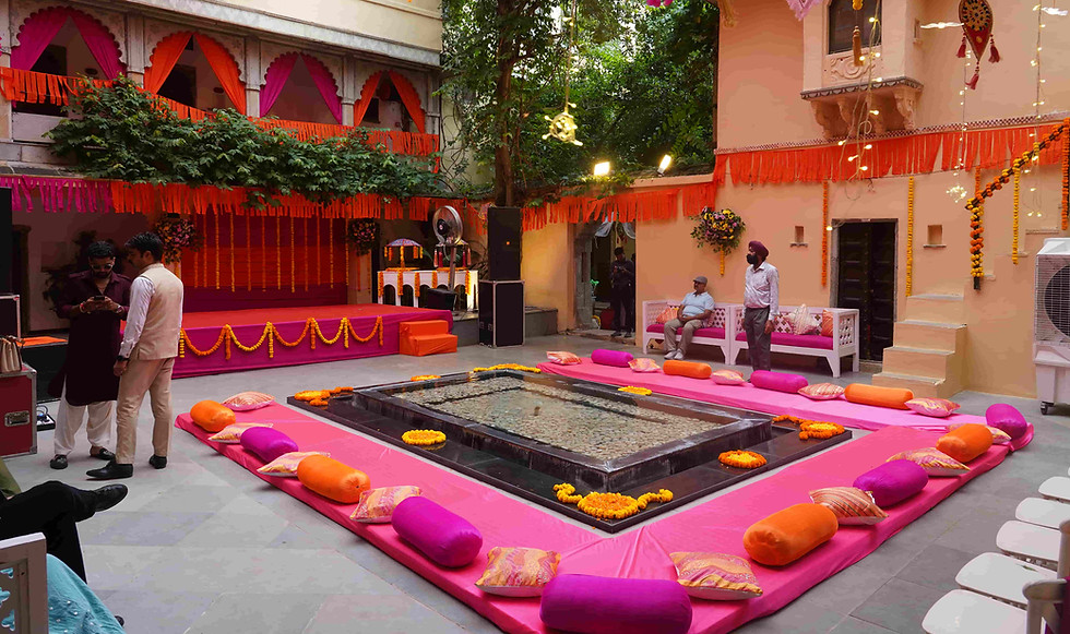 Alfresco Wedding Venue at Fern Fort Bambora Udaipur